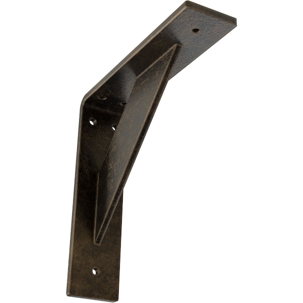 Ekena Millwork Traditional Steel Bracket, Antiqued Pale Gold 2"W x 8"D x 8"H BKTM02X08X08TRAPG - main